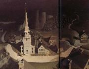 Grant Wood La chevauchee nocturne de paul Revere oil